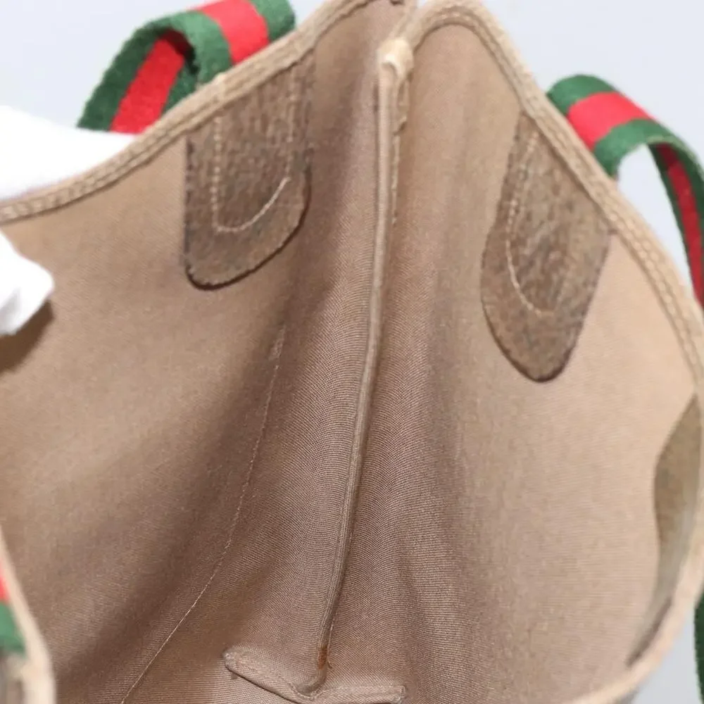 Gucci GG Supreme Web Tote Bag Beige